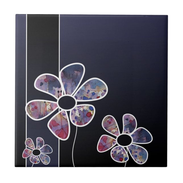 Azulejo De Cerámica acuarela del fondo (Frente)