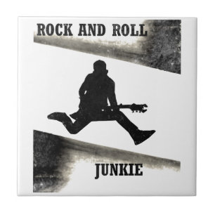 Azulejo De Cerámica Adicto al Rock and Roll