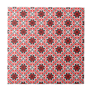 Azulejo De Cerámica adorno tradicional rumano del traje étnico