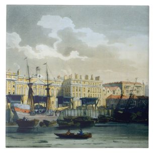 Azulejo De Cerámica Aduanas del río Támesis, de Ackermann