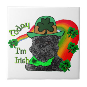 Azulejo De Cerámica Affenpinscher del Día de San Patricio