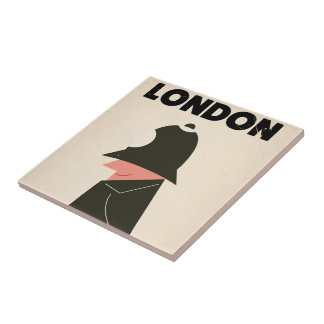 Azulejo De Cerámica Afiche de viaje del policía de Londres