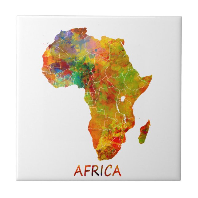 Azulejo De Cerámica África (Frente)