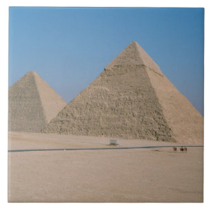 Azulejo De Cerámica África - Egipto - El Cairo - Grandes Pirámides de