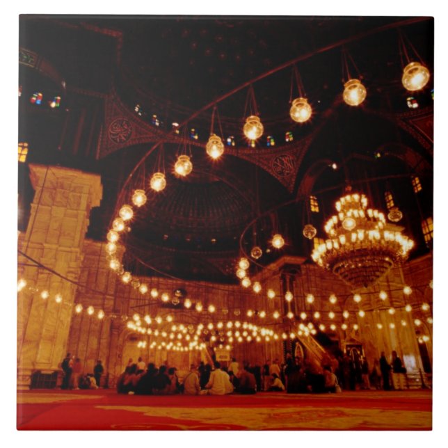 Azulejo De Cerámica África, Egipto, El Cairo, la mezquita Muhammad Ali (Frente)