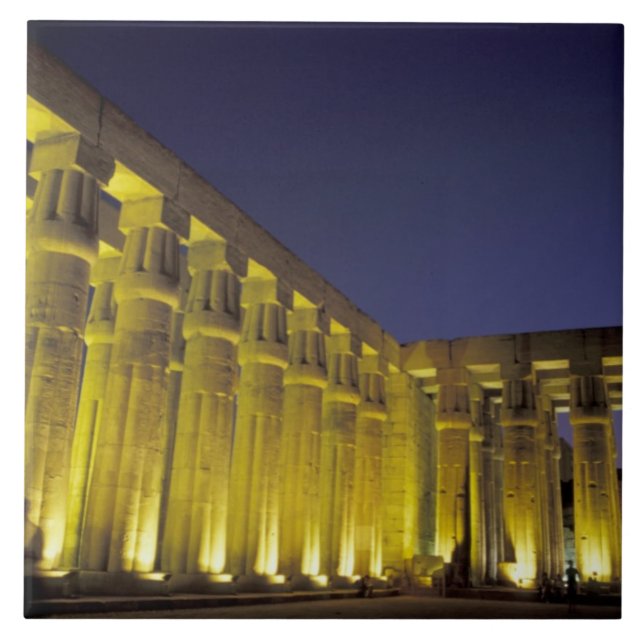 Azulejo De Cerámica África, Egipto, Luxor. Corte Sun de Amenhotep (Frente)