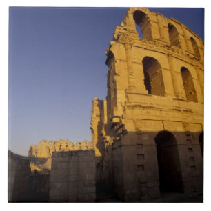 Azulejo De Cerámica África, Túnez, El Jem. Ruinas de un romano