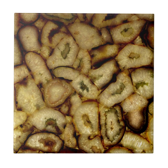 Azulejo De Cerámica Agates de cuarzo verde de tierra (Frente)