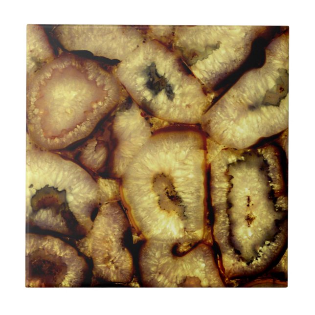 Azulejo De Cerámica Agates de cuarzo verde de tierra (Frente)