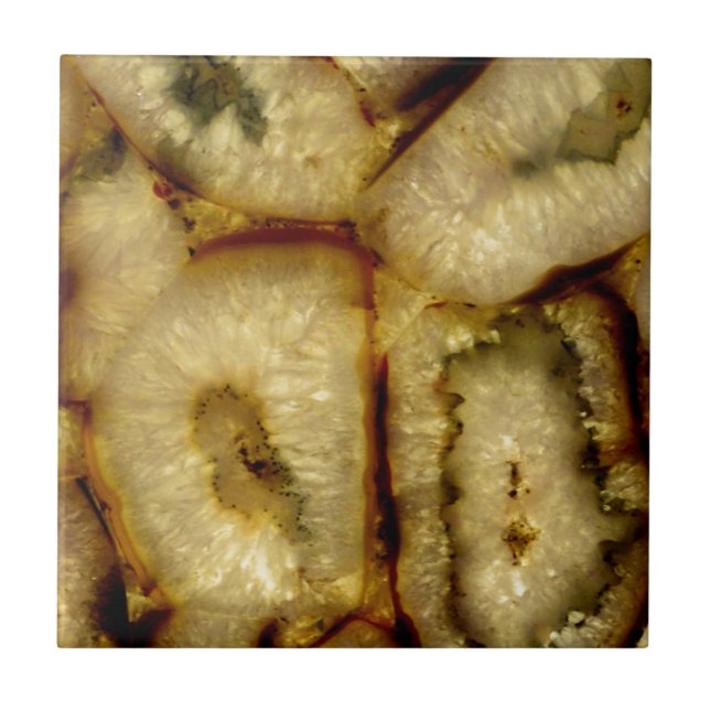 Azulejo De Cerámica Agates de cuarzo verde de tierra (Frente)