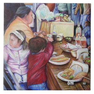 Azulejo De Cerámica Agradable Picnic, México