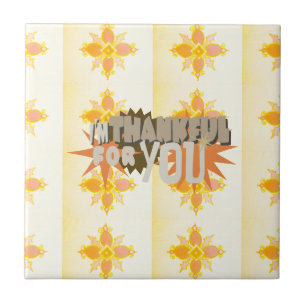 Azulejo De Cerámica Agradecimiento sincero: "Agradecimiento por ti" co