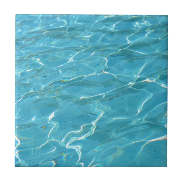 Azulejo De Cerámica Agua de la turquesa (Frente)