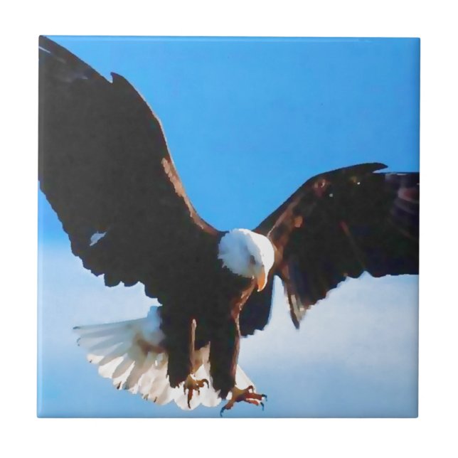 Azulejo De Cerámica Águila en vuelo (Frente)