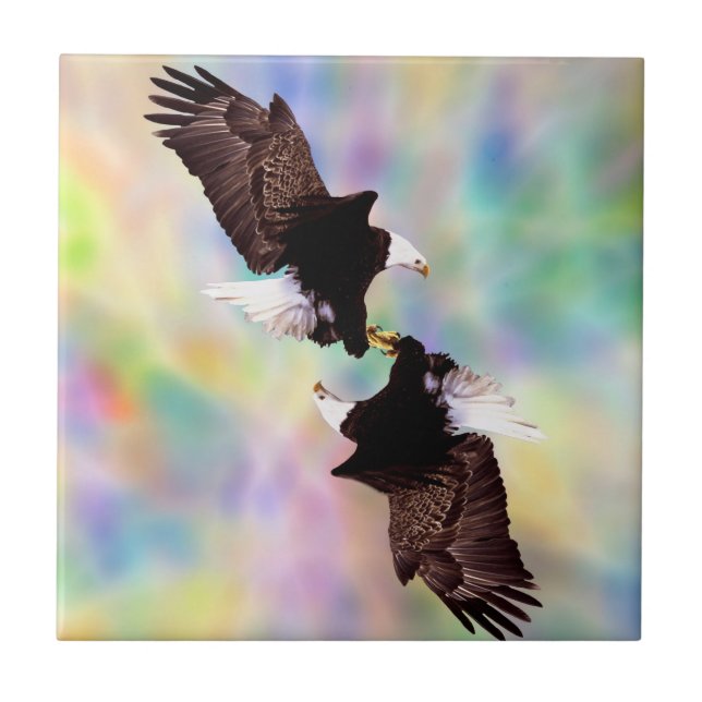 Azulejo De Cerámica Águilas bailarinas (Frente)