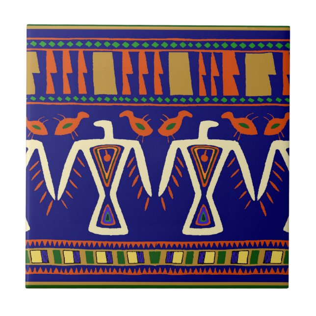 Azulejo De Cerámica Águilas Ojibway (Frente)