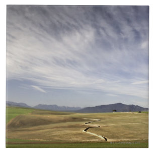 Azulejo De Cerámica Ajardine con los campos de trigo, Grabouw,