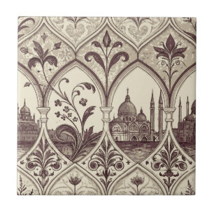 Azulejo de Cerámica al Estilo Veneciano Barroco