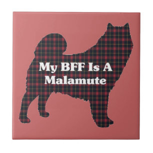 Azulejo De Cerámica Alaskan Malamute BFF