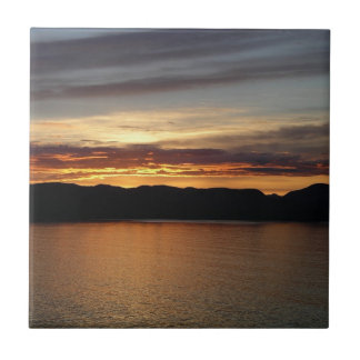 Azulejo De Cerámica Alaskan Sunset II Hermosa Fotografía de Alaska