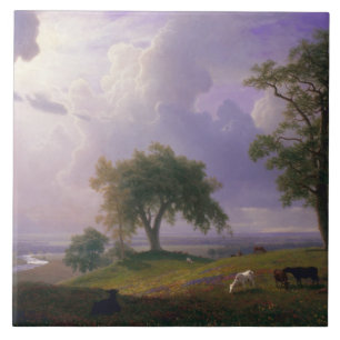 Azulejo De Cerámica Albert Bierstadt - Primavera de California