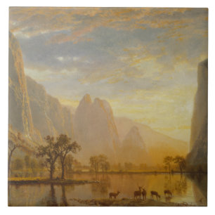 Azulejo De Cerámica Albert Bierstadt - valle del Yosemite