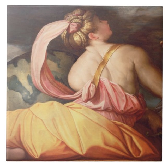 Azulejo De Cerámica Alegoría de la geografía (Frente)