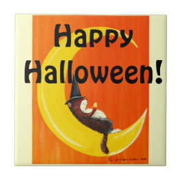 Azulejo De Cerámica ¡Alegría de Halloween!