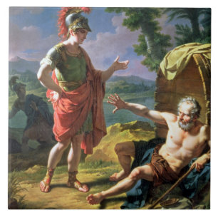 Azulejo De Cerámica Alexander y Diógenes, 1818 (aceite en lona)