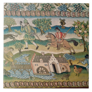 Azulejo De Cerámica Alfombra de la tabla de Bradford, detalle de