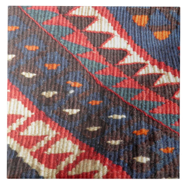 Azulejo De Cerámica Alfombra persa étnica bohemia exótica turca de (Frente)