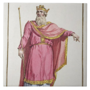 Azulejo De Cerámica Alfred el grande (849-99) de 'DES Estamp de