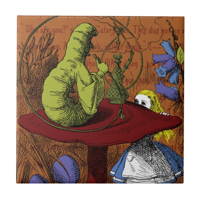 Azulejo De Cerámica Alicia en el país de las maravillas (Frente)