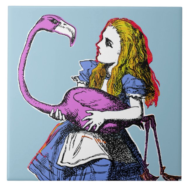 Azulejo De Cerámica Alicia en el país de las maravillas (Frente)