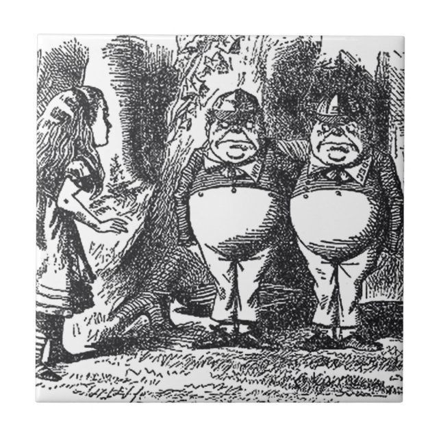 Azulejo De Cerámica Alicia en el país de las maravillas (Frente)