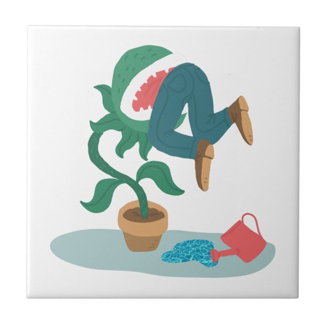 Azulejo De Cerámica alimentarme con venus flytrampa (Frente)