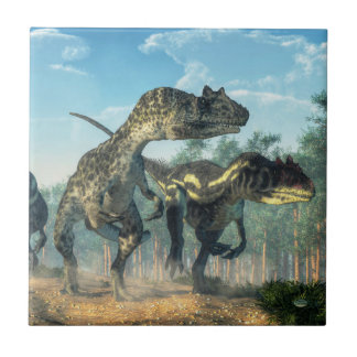 Azulejo De Cerámica Allosauruses