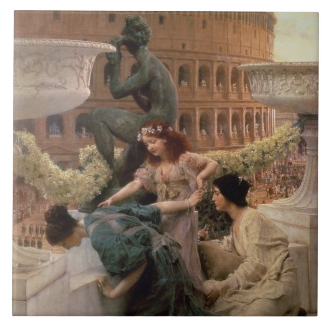 Azulejo De Cerámica Alma-Tadema el | el coliseo, 1896 (Frente)