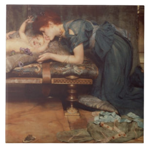 Azulejo De Cerámica Alma-Tadema el   un paraíso terrestre, 1891