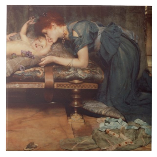Azulejo De Cerámica Alma-Tadema el | un paraíso terrestre, 1891 (Frente)