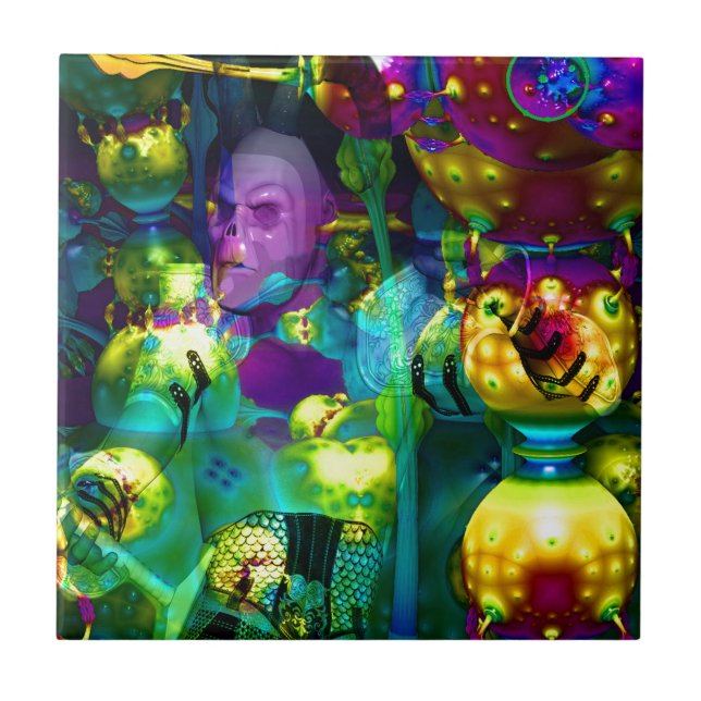 Azulejo De Cerámica Alquimia (Frente)