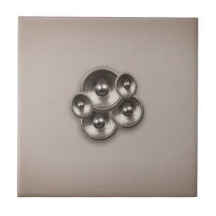 Azulejo De Cerámica Altavoces de música retro marrón