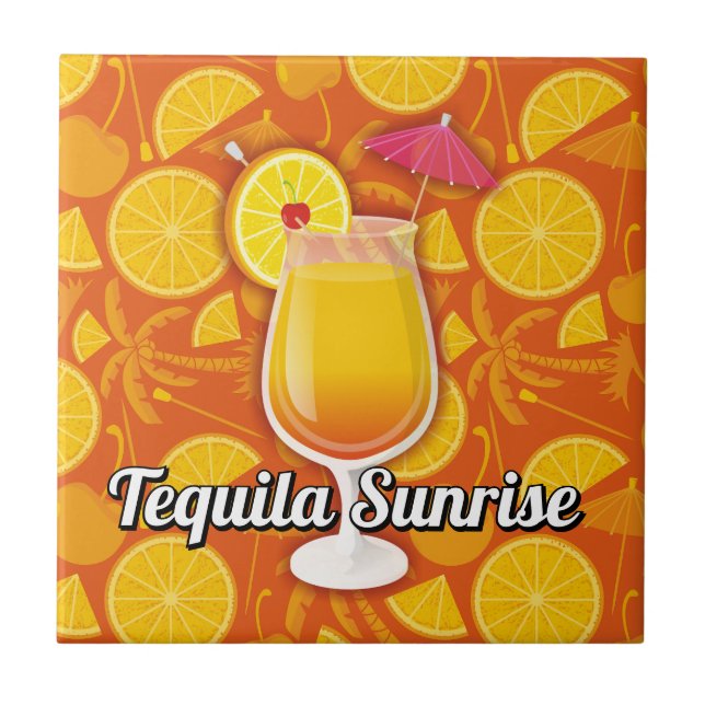 Azulejo De Cerámica Amanecer de tequila (Frente)