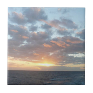Azulejo De Cerámica Amanecer en el mar I Pastel