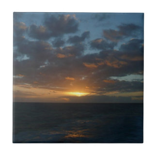 Azulejo De Cerámica Amanecer en la costa oceánica del Mar II