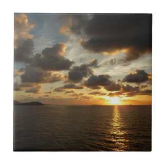 Azulejo De Cerámica Amanecer en St. Thomas I Islas Vírgenes Estadounid