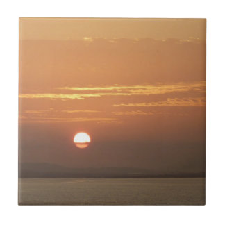 Azulejo De Cerámica Amanecer sobre Aruba I Mar Caribe
