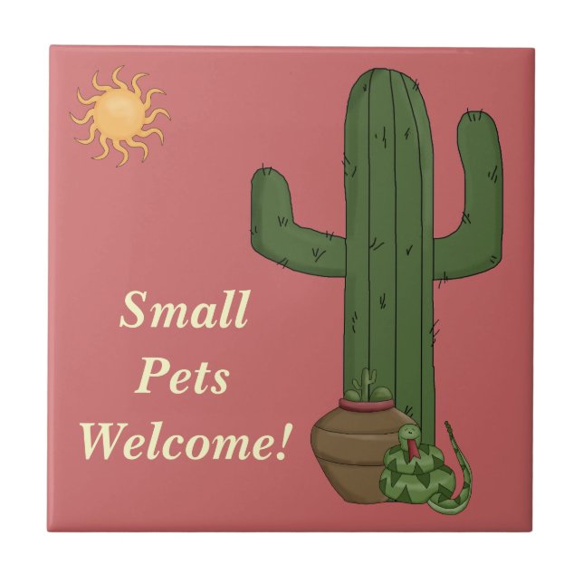 Azulejo De Cerámica Amante agradable de la serpiente de la serpiente (Frente)