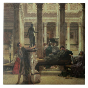 Azulejo De Cerámica Amante del arte romano de Alma-Tadema el  , 1870