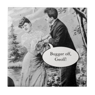 Azulejo De Cerámica Amantes de la añada romántica en barco